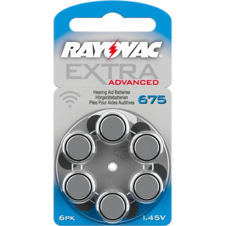 Batterie Rayovac Extra Advanced mod. 675 PR44 Colore Blu