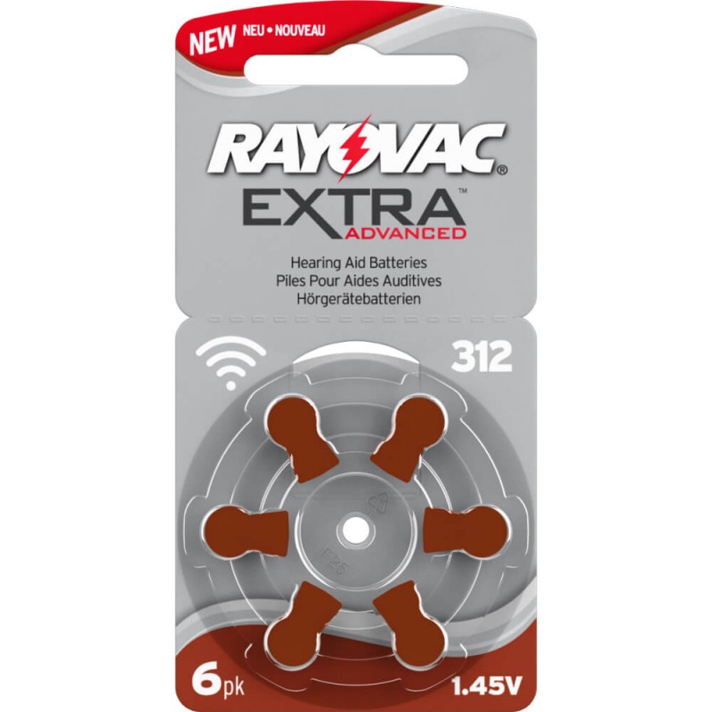 Formato 312 Value Pack da Rayovac Rayovac Extra Advanced Batterie Acustiche Zinco Aria 