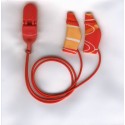 Ear Gear Mini Curved con corda ArancioneRosso